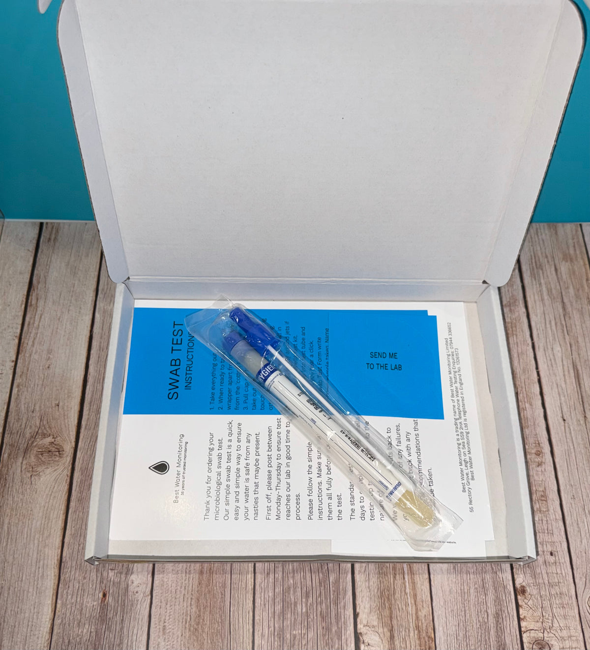Combined Water Sampling Test Kit and Legionella Swab Test for Hot Tubs, Saunas and Steam Rooms